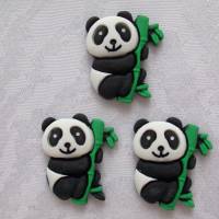 Let´s Get Crafty Button        Panda  (3 Stück)    Bamboo Panda Bild 1