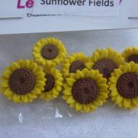 Let´s Get Crafty  Knöpfe     Sonnenblume   (1 Pck.)    Sunflower Fields Bild 1