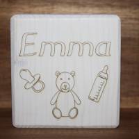 Geschenk zur Geburt, personalisiert, weiß / Holzwürfel mit Geburtsdaten / Würfel aus Holz, Babygeschenk, Geburtsgeschenk Bild 2