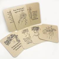 Affirmationskarten SELBSTLIEBE, 7 illustrierte Karten + Sticker + Baumwollbeutel, Mutmacher-Karten, Ermutigungskarten Bild 1