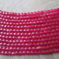 natürliche Rubin Perlen flach rund, facettiert 4 mm x 2, 5 mm ein Strang Bild 2