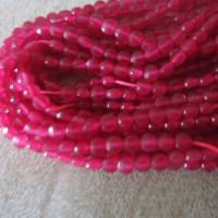 natürliche Rubin Perlen flach rund, facettiert 4 mm x 2, 5 mm ein Strang Bild 5