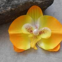 Orchidee , Haarspange,  Stoff,  Haarklammer, verschiedene Farben Bild 8