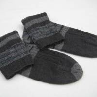 Socken Männersocken handgestrickt Größe 48 bis 49 mit bequemer Ferse ➜ Bild 2