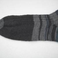 Socken Männersocken handgestrickt Größe 48 bis 49 mit bequemer Ferse ➜ Bild 3