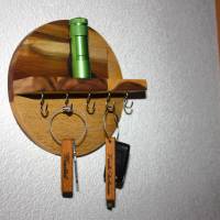 Schlüsselbrett aus Akazienholz / Schlüsselboard / Akazie / Schlüsselleiste / Schlüsselbrett mit Ablage Bild 3