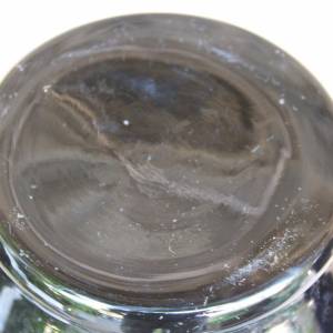 Vase Hyalithglas Schwarzglas Emaillefarben Handbemalt 50er Jahre DDR Bild 7