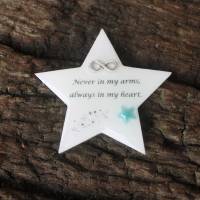 Stern "Never in my arms" für die Gedenkecke mit Sternschnuppe Bild 2