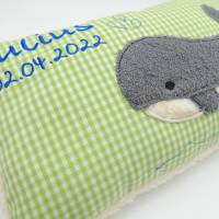 Wal Fisch Namenskissen Taufkissen Kuschelkissen Kindergartenkissen Geburtsgeschenk Bild 10