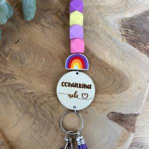 Schulkind Schlüsselanhänger personalisiert mit Namen Bild 5