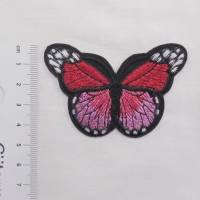 Applikation / Aufbügler Schmetterling rot/rosa 47 x 70 mm Bild 2