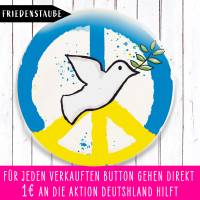 Charity Peacezeichen mit Friedenstaube Button Bild 1