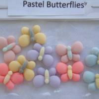 Let´s Get Crafty  Button  Schmetterling   (1 Pck.)    Pastel Butterflies Bild 1