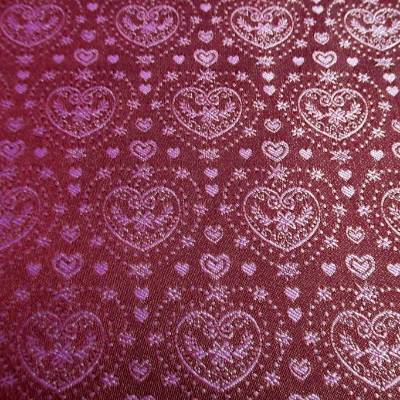 Trachtenstoff Dirndlstoff Jacquard Herz magenta Schimmer(1m/14,-€)