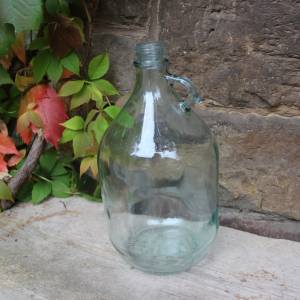 Weinballon Weinflasche mit Griff zart türkis Dekoration Vintage shabby Landhaus Bild 1