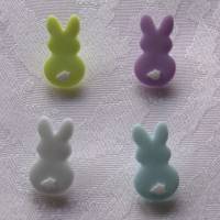 Let´s Get Crafty Knöpfe          Pastelhasen  (4 Stück)   Pastel Bunnies - Happy Easter Bild 1