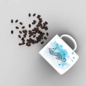 Personalisierte Becher Kaffeebecher Keramikbecher Teetasse Tasse Nautic Watercolor Bild 1