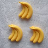 Let´s Get Crafty Button       Banane   (3 Stück)    Bananas Bild 1