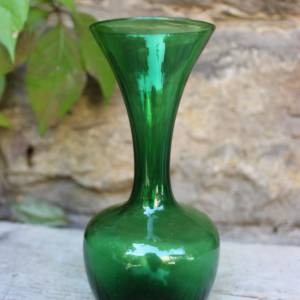 antike Vase Solifleurvase Waldglas grün um 1900 bis 1920 Bild 3