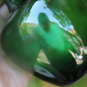 antike Vase Solifleurvase Waldglas grün um 1900 bis 1920 Bild 5