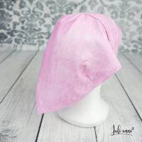 Kopftuch Sonnenschutz Haarband mit Schirm Jeanslook Rosa Bild 3