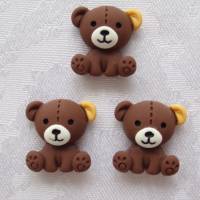 Let´s Get Crafty Button          Teddybär   (3 Stück)   Baby Bear - Baby Animals Bild 1