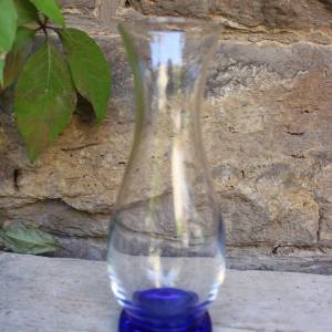 Vase blaues Glas mundgeblasen Lauscha 70er Jahre Vintage DDR GDR Bild 2