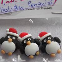 Let´s Get Crafty  Button  Pinguine   (1 Pck.)    Holiday Penguins Bild 1