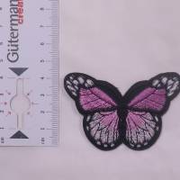 Applikation / Aufbügler Schmetterling rosa 47 x 70 mm Bild 1