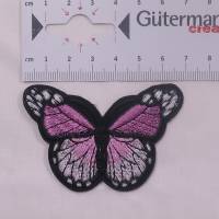 Applikation / Aufbügler Schmetterling rosa 47 x 70 mm Bild 2