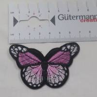 Applikation / Aufbügler Schmetterling rosa 47 x 70 mm Bild 4