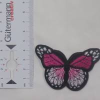 Applikation / Aufbügler Schmetterling himbeere 47 x 70 mm Bild 4