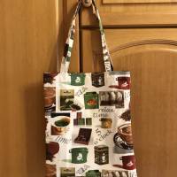 Schöne Einkaufstasche mit verschiedenen Tee-Motiven Bild 2