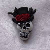 Let´s Get Crafty   Knöpfe    Herr Totenkopf  (1 Stück)   Sir Gothic Skull Bild 1