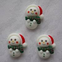 Let´s Get Crafty Button         lustiger Schneemann  (3 Stück)   Happy Snowman Bild 1