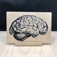 Holzpostkarte Gehirn Bild 1