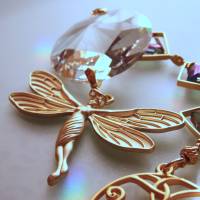 Libelle Sonnenfänger Regenbogen Kristall goldener Baum des Lebens Elfe Bild 4
