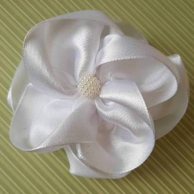 Braut Haarklammer Haarschmuck mit Perle weiß 