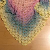 Dreiecktuch, Halstuch, Häkeltuch "Frühlingsbote Pastell", wunderschöner Farbverlauf Bild 2