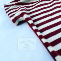Wolle Seide Wendeshirt Gr. 74-146 | Shirt | T-Shirt | karminrote Ringel | Bio | Danisch Pur Bild 2