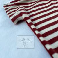 Wolle Seide Wendeshirt Gr. 74-146 | Shirt | T-Shirt | karminrote Ringel | Bio | Danisch Pur Bild 5