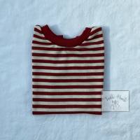 Wolle Seide Wendeshirt Gr. 74-146 | Shirt | T-Shirt | karminrote Ringel | Bio | Danisch Pur Bild 6