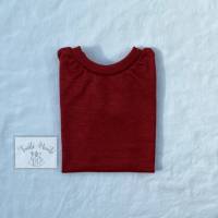 Wolle Seide Wendeshirt Gr. 74-146 | Shirt | T-Shirt | karminrote Ringel | Bio | Danisch Pur Bild 7