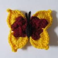 Schmetterling Aufnäher - Häkelaplikation Bild 1