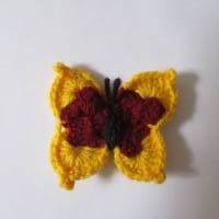 Schmetterling Aufnäher - Häkelaplikation Bild 2