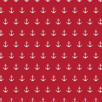 0,5m beschichtete Baumwolle Anker Rot Bild 1