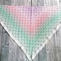 Wunderschönes Dreieckstuch mit Schmetterlingsmuster und Farbverlauf Bild 1