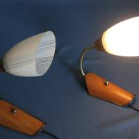 Paar Wandlampen Tütenlampen mit Schwanenhals 50er Jahre Bild 4