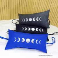 Türstopper Mondphasen Mond glitzernd silber, royalblau schwarz grau Nachthimmel, Outdoorstoff, BuntMixxDESIGN Bild 1