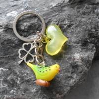 Wellensittich Schlüsselanhänger, Glücksbringer, kawaii, Vogel, Bild 1